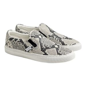 J. Crew Road Trip Snake Embossed Slip-On Sneakers | Size 8.5